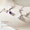 imageCicy Bell 18k Gold Plated Christmas Necklace Reindeer Zircon Gemstone Pendant Necklaces 15quot2quotPurple