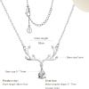 imageCicy Bell 18k Gold Plated Christmas Necklace Reindeer Zircon Gemstone Pendant Necklaces 15quot2quotWhite