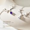 imageCicy Bell 18k Gold Plated Christmas Necklace Reindeer Zircon Gemstone Pendant Necklaces 15quot2quotWhite
