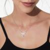 imageCicy Bell 18k Gold Plated Christmas Necklace Reindeer Zircon Gemstone Pendant Necklaces 15quot2quotWhite