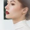 imageCicy Bell 18k Gold Plated Chunky Earrings for Womens Teardrop Cubic Zirconia Huggie Hoop Earrings for GiftsGold