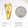 imageCicy Bell 18k Gold Plated Chunky Earrings for Womens Teardrop Cubic Zirconia Huggie Hoop Earrings for GiftsGold