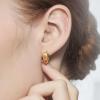 imageCicy Bell 18k Gold Plated Chunky Earrings for Womens Teardrop Cubic Zirconia Huggie Hoop Earrings for GiftsGold