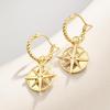 imageCicy Bell 18k Gold Plated Dangle Earrings for Women Princess Cubic Zirconia Trendy Chunky Twist Drop EarringsStyle BGold