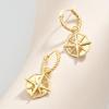 imageCicy Bell 18k Gold Plated Dangle Earrings for Women Princess Cubic Zirconia Trendy Chunky Twist Drop EarringsStyle BGold