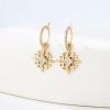 imageCicy Bell 18k Gold Plated Dangle Earrings for Women Princess Cubic Zirconia Trendy Chunky Twist Drop EarringsYellow Gold