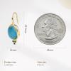 imageCicy Bell 18k Gold Plated Drop Earrings for Women Oval Aquamarine Gemstone Spinel Vintage Dangle EarringsYellow Gold