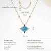 imageCicy Bell 18k Gold Plated Pendant Necklace for Women Oval Aquamarine Gemstone Spinel Vintage Dainty Trend Jewelry Gift 177quot  19quot ExtenderYellow Gold