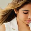 imageCicy Bell Dangle Earrings for Women Platinum Plated Cubic Zirconia Teardrop Elegant Yellow Olive Curved EarringsBlack