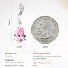 imageCicy Bell Dangle Earrings for Women Platinum Plated Cubic Zirconia Teardrop Elegant Yellow Olive Curved EarringsPink