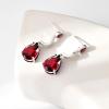 imageCicy Bell Dangle Earrings for Women Platinum Plated Cubic Zirconia Teardrop Elegant Yellow Olive Curved EarringsRed