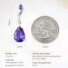 imageCicy Bell Dangle Earrings for Women Platinum Plated Cubic Zirconia Teardrop Elegant Yellow Olive Curved EarringsViolet