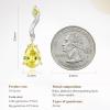 imageCicy Bell Dangle Earrings for Women Platinum Plated Cubic Zirconia Teardrop Elegant Yellow Olive Curved EarringsWhite Gold