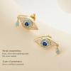 imageCicy Bell Evil Eye 18k Gold Plated Dangle Earrings for Women Trendy Cubic Zirconia Stud Drop Earrings Jewelry Accessory GiftsGold