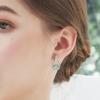 imageCicy Bell Evil Eye 18k Gold Plated Dangle Earrings for Women Trendy Cubic Zirconia Stud Drop Earrings Jewelry Accessory GiftsWhite Gold