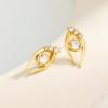 imageCicy Bell Evil Eye 18k Gold Plated Dangle Earrings for Women Trendy Cubic Zirconia Stud Drop Earrings Jewelry Accessory GiftsYellow Gold