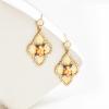 imageCicy Bell Four Leaf Clover Dangle Earrings for Women Lucky 18k Gold Plated Cubic Zirconia Trendy Drop Earrings Jewelry GiftGold