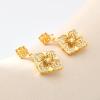 imageCicy Bell Four Leaf Clover Dangle Earrings for Women Lucky 18k Gold Plated Cubic Zirconia Trendy Drop Earrings Jewelry GiftStyle BWhite