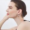 imageCicy Bell Platinum Plated Dangle Earrings for Women Trendy Removable Teardrop Drop Earrings Cubic Zirconia Disco Stud Earrings Jewelry GiftsWhite Gold