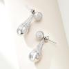 imageCicy Bell Platinum Plated Dangle Earrings for Women Trendy Removable Teardrop Drop Earrings Cubic Zirconia Disco Stud Earrings Jewelry GiftsWhite Gold