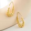 imageCicy Bell Twisted Hoop Earrings for Women Trendy 18k Gold Plated Large Oval Pull Through Statement Earrings Jewelry GiftGold