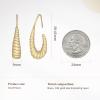 imageCicy Bell Twisted Hoop Earrings for Women Trendy 18k Gold Plated Large Oval Pull Through Statement Earrings Jewelry GiftGold