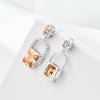 imageCicy Bell Womens Earrings Platinum Plated Cubic Zirconia Elegant Earrings Birthday Gifts Vintage Dangle EarringsCitrine