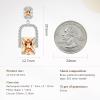 imageCicy Bell Womens Earrings Platinum Plated Cubic Zirconia Elegant Earrings Birthday Gifts Vintage Dangle EarringsCitrine