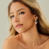 imageCicy Bell Womens Earrings Platinum Plated Cubic Zirconia Elegant Earrings Birthday Gifts Vintage Dangle EarringsCitrine