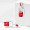imageCicy Bell Womens Earrings Platinum Plated Cubic Zirconia Elegant Earrings Birthday Gifts Vintage Dangle EarringsDark Red