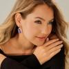 imageCicy Bell Womens Earrings Platinum Plated Cubic Zirconia Elegant Earrings Birthday Gifts Vintage Dangle EarringsViolet