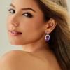imageCicy Bell Womens Earrings Platinum Plated Cubic Zirconia Elegant Earrings Birthday Gifts Vintage Dangle EarringsViolet
