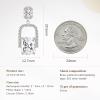 imageCicy Bell Womens Earrings Platinum Plated Cubic Zirconia Elegant Earrings Birthday Gifts Vintage Dangle EarringsWhite