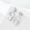 imageCicy Bell Womens Earrings Platinum Plated Cubic Zirconia Elegant Earrings Birthday Gifts Vintage Dangle EarringsWhite