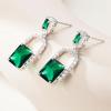 imageCicy Bell Womens Earrings Platinum Plated Cubic Zirconia Elegant Earrings Birthday Gifts Vintage Dangle EarringsWhite Gold