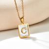 imageCicy Bell Womens Initial Necklace for Women 18k Gold Plated Shell Personalized Letter Pendant Necklace 177 with 2 ExtenderStyle 1LGold