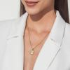 imageCicy Bell Womens Initial Necklace for Women 18k Gold Plated Shell Personalized Letter Pendant Necklace 177 with 2 ExtenderStyle 1LGold