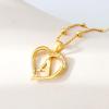 imageCicy Bell Womens Initial Necklace for Women 18k Gold Plated Shell Personalized Letter Pendant Necklace 177 with 2 ExtenderStyle 2AGold