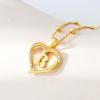 imageCicy Bell Womens Initial Necklace for Women 18k Gold Plated Shell Personalized Letter Pendant Necklace 177 with 2 ExtenderStyle 2BGold