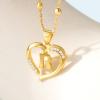 imageCicy Bell Womens Initial Necklace for Women 18k Gold Plated Shell Personalized Letter Pendant Necklace 177 with 2 ExtenderStyle 2BGold