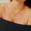 imageCicy Bell Womens Initial Necklace for Women 18k Gold Plated Shell Personalized Letter Pendant Necklace 177 with 2 ExtenderStyle 2BGold