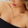 imageCicy Bell Womens Initial Necklace for Women 18k Gold Plated Shell Personalized Letter Pendant Necklace 177 with 2 ExtenderStyle 2CGold