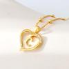 imageCicy Bell Womens Initial Necklace for Women 18k Gold Plated Shell Personalized Letter Pendant Necklace 177 with 2 ExtenderStyle 2CGold