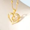 imageCicy Bell Womens Initial Necklace for Women 18k Gold Plated Shell Personalized Letter Pendant Necklace 177 with 2 ExtenderStyle 2CGold