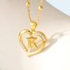 imageCicy Bell Womens Initial Necklace for Women 18k Gold Plated Shell Personalized Letter Pendant Necklace 177 with 2 ExtenderStyle 2KGold