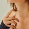 imageCicy Bell Womens Initial Necklace for Women 18k Gold Plated Shell Personalized Letter Pendant Necklace 177 with 2 ExtenderStyle 2LGold