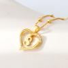 imageCicy Bell Womens Initial Necklace for Women 18k Gold Plated Shell Personalized Letter Pendant Necklace 177 with 2 ExtenderStyle 2SGold