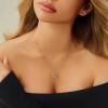 imageCicy Bell Womens Initial Necklace for Women 18k Gold Plated Shell Personalized Letter Pendant Necklace 177 with 2 ExtenderStyle 2SGold