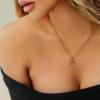 imageCicy Bell Womens Initial Necklace for Women 18k Gold Plated Shell Personalized Letter Pendant Necklace 177 with 2 ExtenderStyle 2SGold