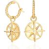 imageCicy Bell 18k Gold Plated Dangle Earrings for Women Princess Cubic Zirconia Trendy Chunky Twist Drop EarringsStyle BGold